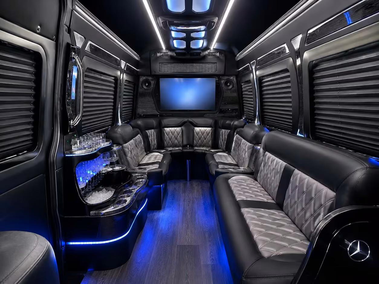 14 passenger sprinter limousine inside
