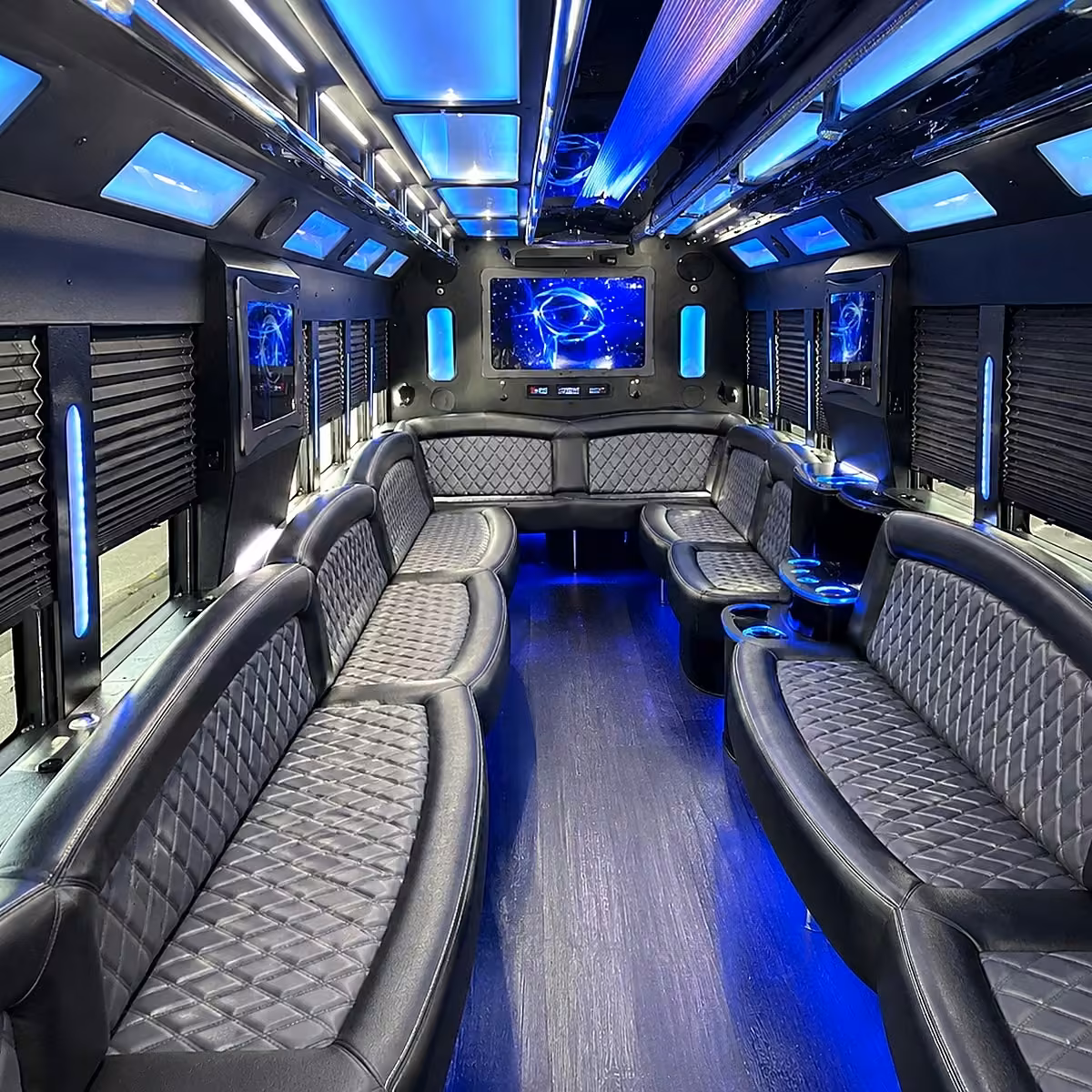 tampa party bus interior